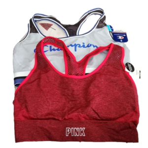 Pink and Champion sports bras with tag size large
